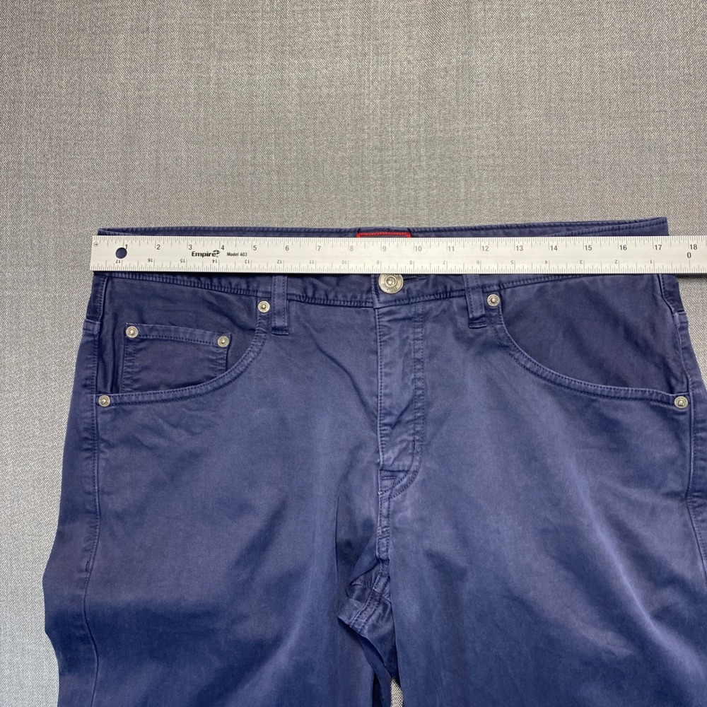 UNTUCKit Mens Navy Blue Relaxed Fit Pima Cotton Stretch Pants W33 L32 - Picture 4 of 12